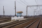 о.п. Таврическ-Груз.: Посадочная платформа мелитопольского направления, вид в сторону Запорожья