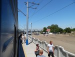 станция Новоалексеевка: Вид с реконструированной восточной платформы у 8-го пути в сторону Партизан