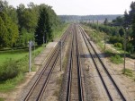 станция Даугава: Вид с путепровода в сторону Крустпилса