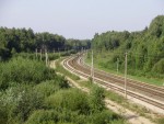 станция Даугава: Вид с путепровода в сторону Селпилса
