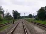 станция Вецумниеки: Остатки паровозной колонки и нечётные повторительные светофоры