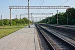 станция Запорожская Сечь: Платформа у 2 пути, вид в сторону Апостолово