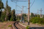 платформа 195 км: Платформа днепропетровского направления, вид в сторону ст. Самаровка