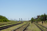 станция Верхний Токмак I: Вид на чётную горловину в сторону Бердянска