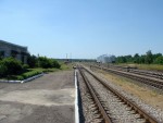 станция Скрунда: Вид с перрона в сторону Калвене