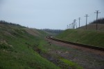 разъезд 319 км: Место бывшей стрелки, вид в сторону Днепропетровска