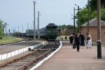 станция Незабудино: Вид станции, прибытие пригородного поезда Апостолово - Днепропетровск-Южный