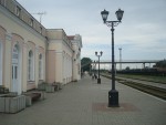 станция Керчь: Вокзал и перрон, вид в сторону Багерово