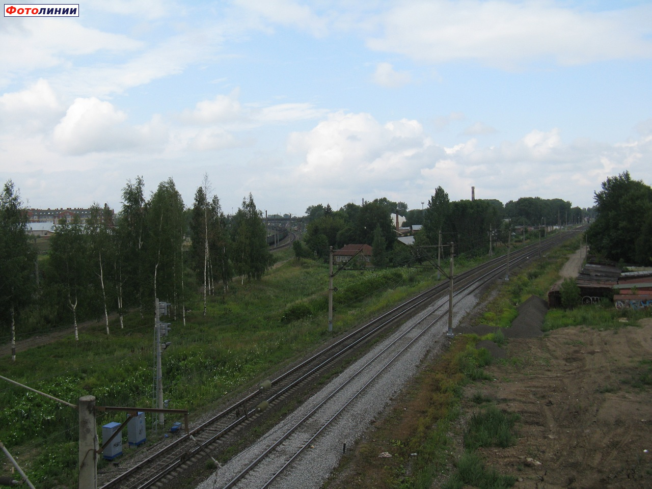 Вид с путепровода в сторону Архангельска