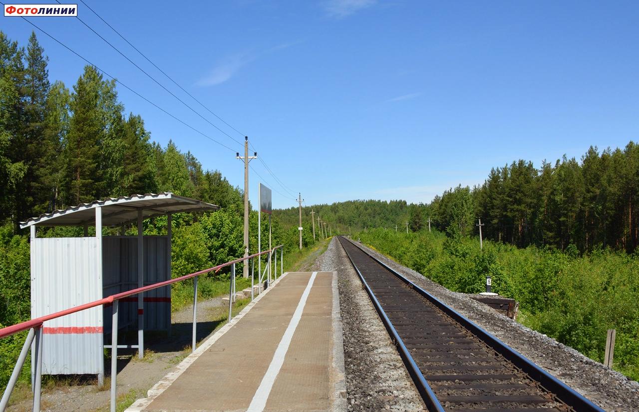 Вид с платформы в сторону Архангельска