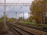 станция Торнякалнс: Вид с перрона в сторону Риги