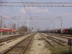станция Елгава: Вид с перрона в чётном направлении
