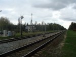 станция Элкшкене: Вид станции с ЖД переезда со стороны Угале