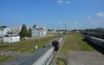 станция Киров: Вид в чётном направлении, вокзал и пост ЭЦ