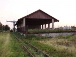 станция Гулбене: Погрузочный путь узкой колеи и склад