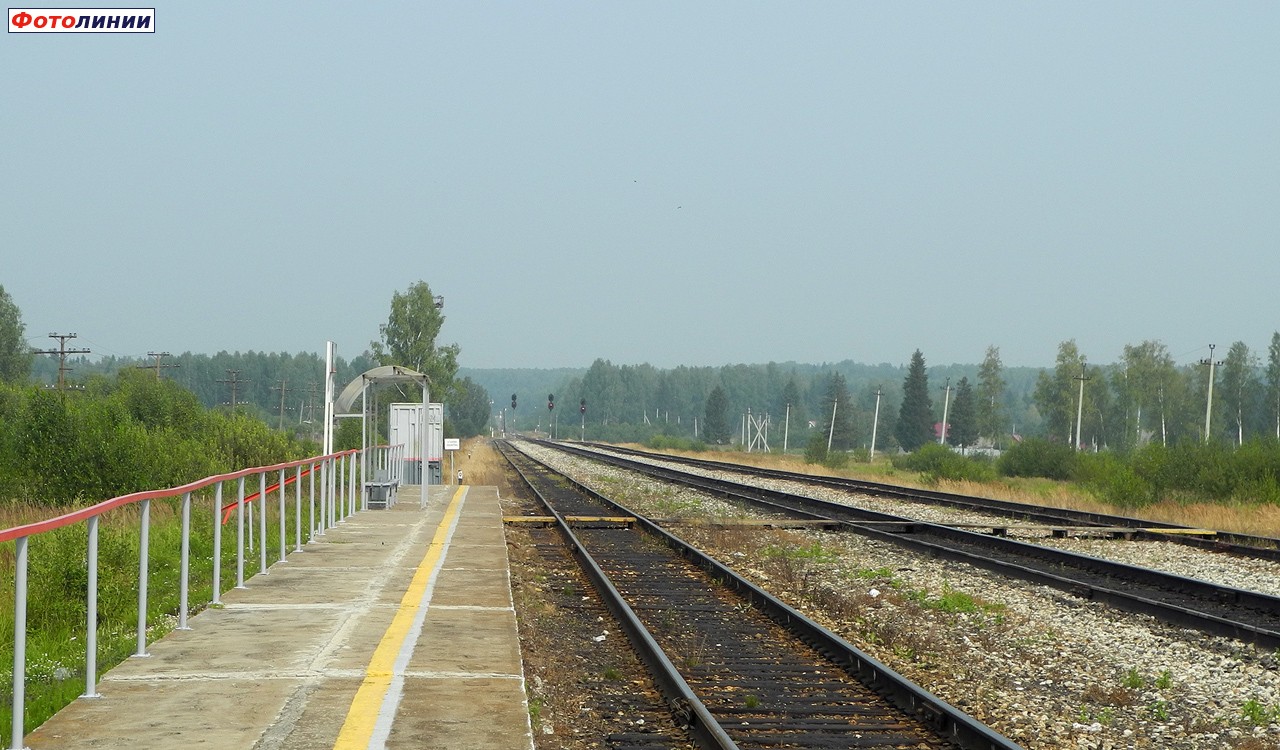 Платформа Балезинского направления. Вид в сторону Балезино
