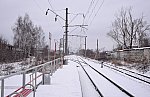 о.п. Рождественская: Вид с платформы в сторону Заволжья