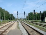станция Югла: Выходные светофоры P5, P3, P1, P2, P4. Нечётная горловина