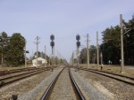 станция Гаркалне: Выходные светофоры Р1, Р2, Р4 и вид в сторону Криевупе