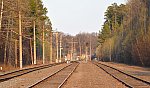 станция Краснозаринский: Вид на нечётную горловину (в сторону Казани)