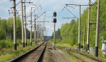 станция Пологовка: Выходные светофоры Ч1, Ч2 (вид в сторону Нижнего Новгорода)