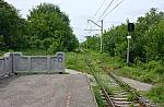 платформа 7 км: Вид с конца платформы в сторону Романково
