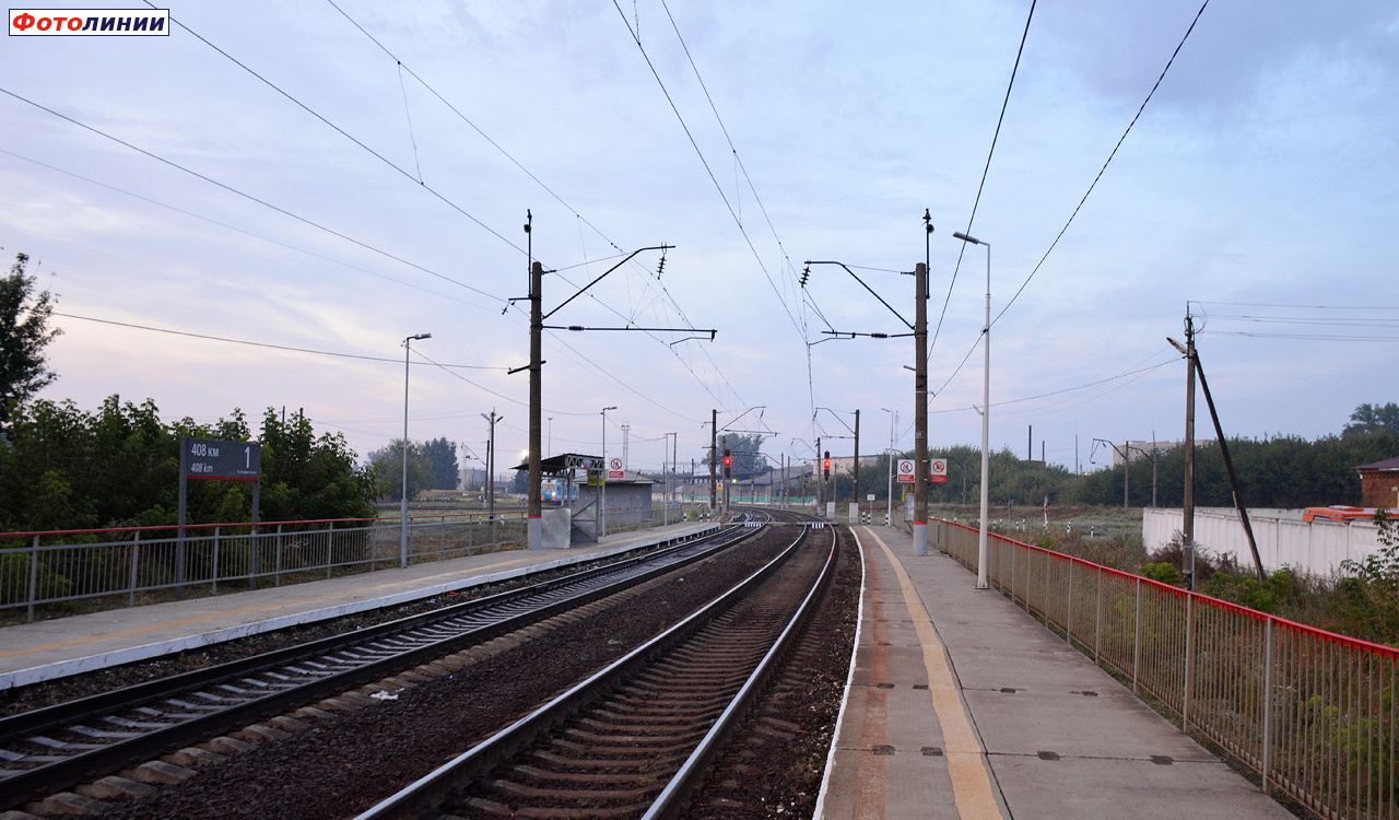 Вид с платформы в сторону Мичуринска
