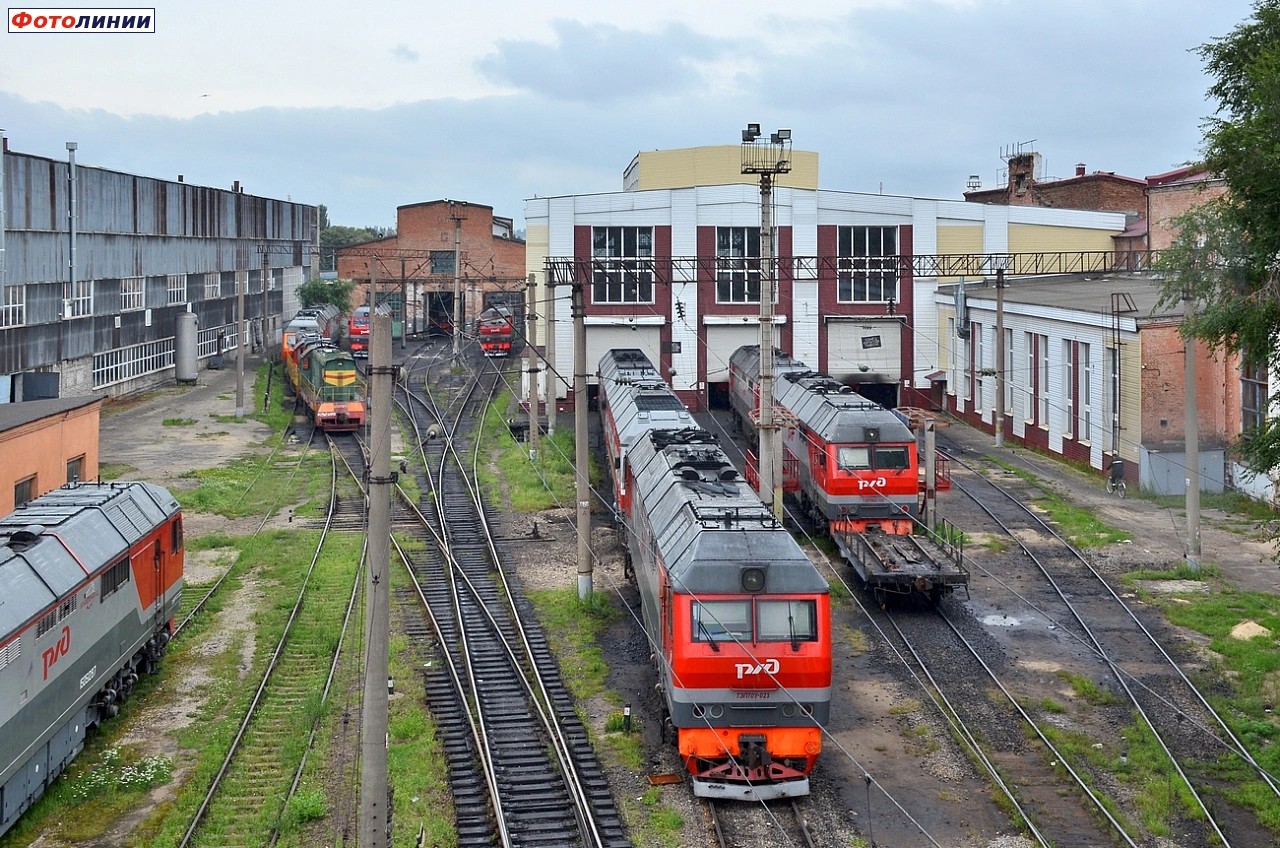 Пути в депо Елец-Северный