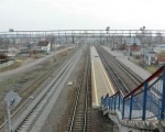 станция Новый Оскол: Вид с пешеходного моста в сторону Валуек